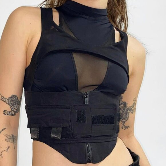 Namilia Corset Tactical Top Black Medium - Picture 1 of 8